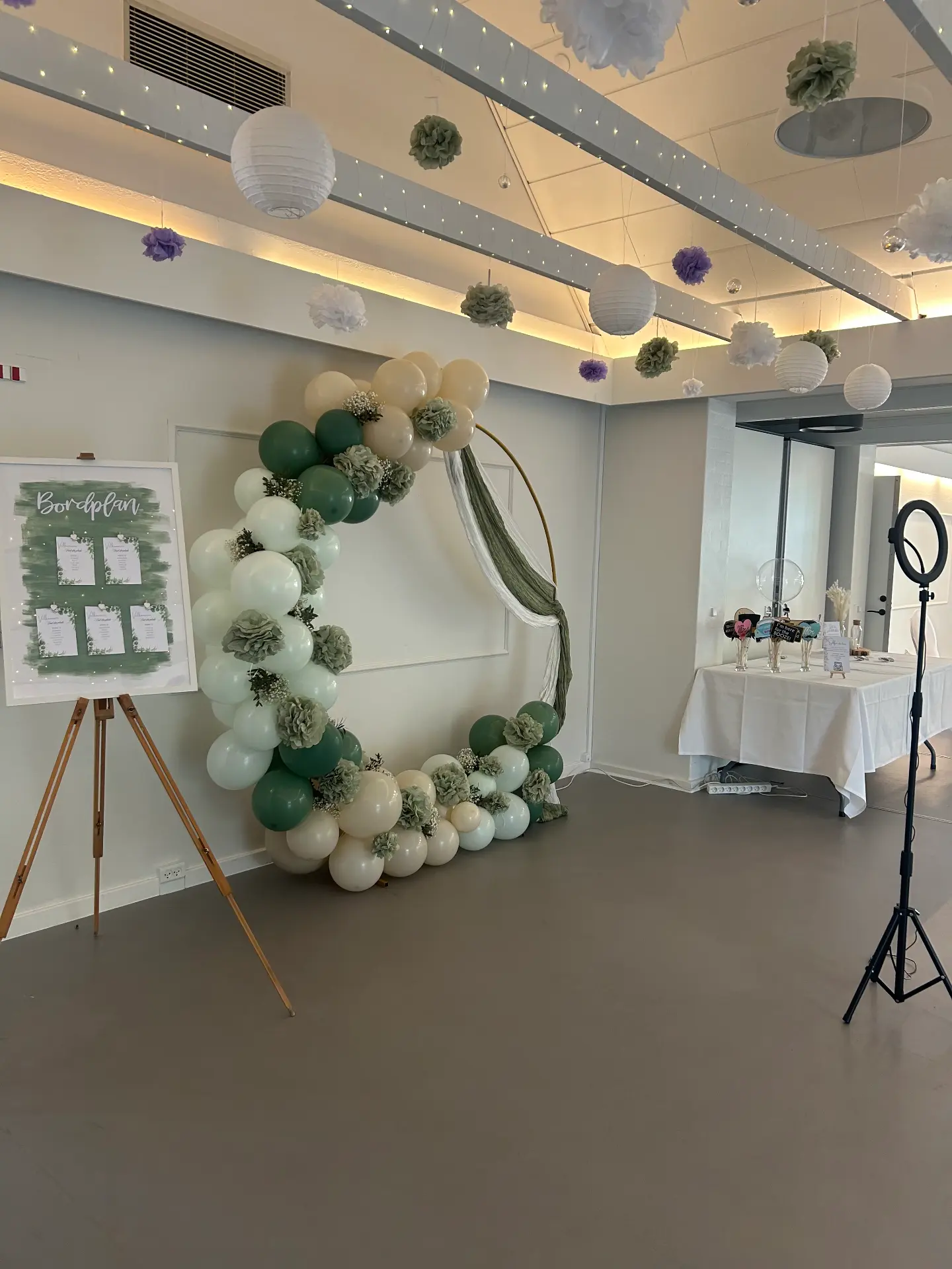 Balloner og bordplan
